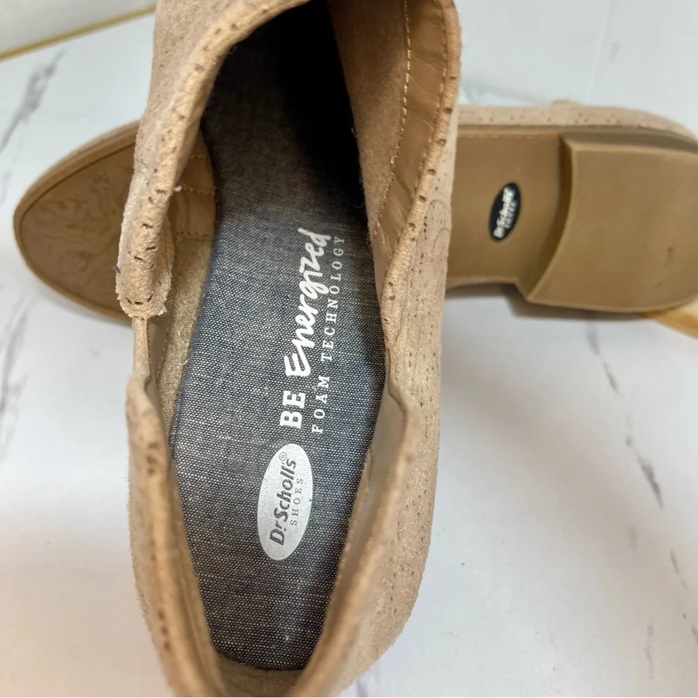 Dr. Scholl's Rate Cream Comfort Ankle Booties with Textured Pattern Size 10M